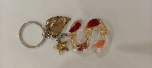 Resin_Alphabate_'S'_Keychain
(Real_Flowers&_Flakes+Silver_Ring)