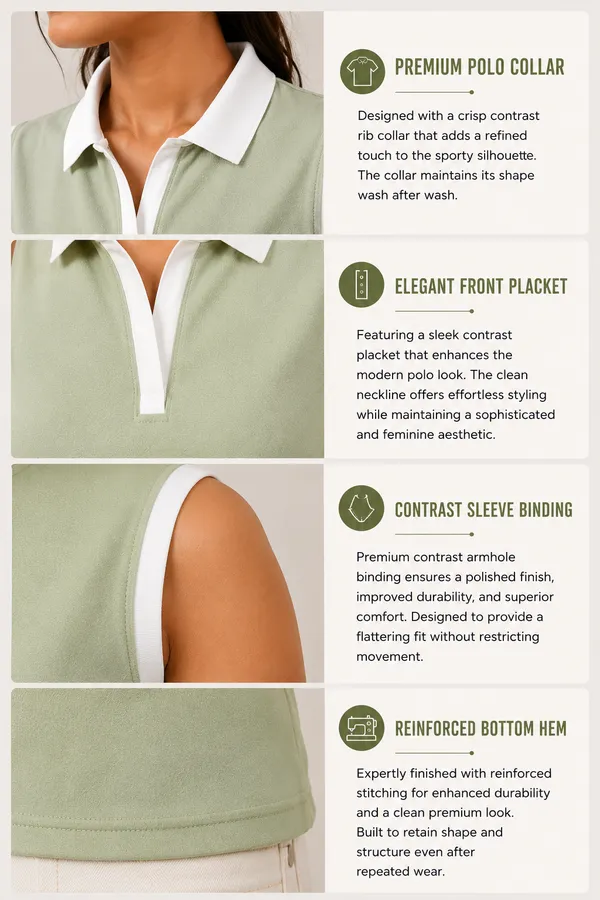 Prefit_Women_S_Premium_Baby_Tee_Polo_Top_240_Gsm_100_Cotton_Terry_Gold_Finish_Lycra_Ribbed_Collar_Placket_Sleeveless_Slim_Fit