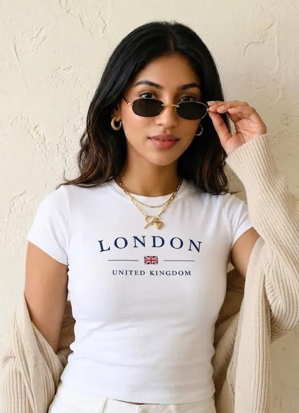 White_Cotton_Terry_London_Graphic_Print_Fitted_Baby_Tee_For_Women