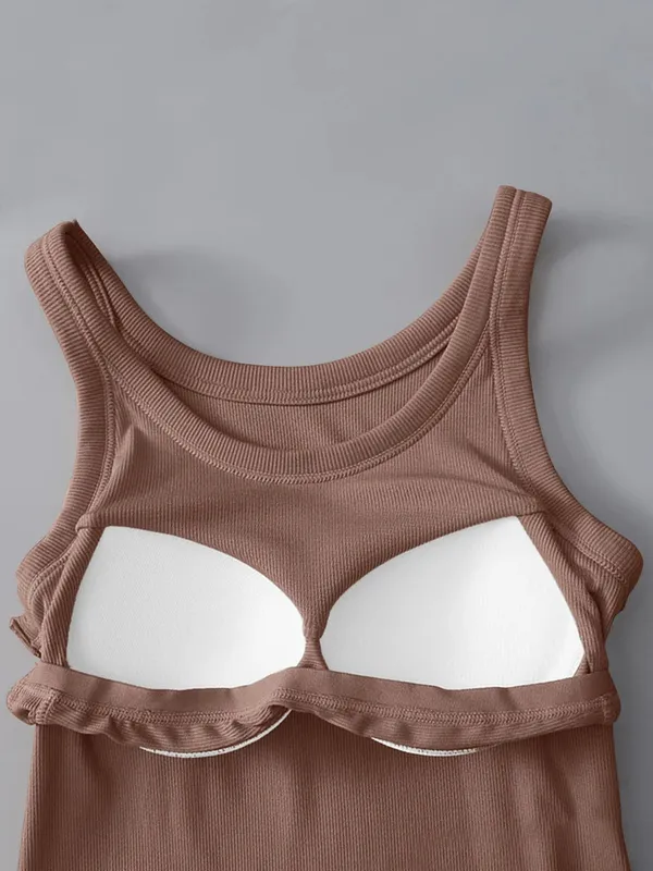 Mauve_Ribbed_Padded_Fitted_Tank_Top_For_Women