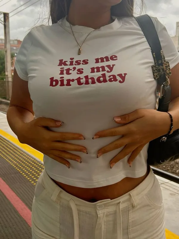 White_Cotton_Fitted_Birthday_Graphic_Print_Baby_Tee_For_Women