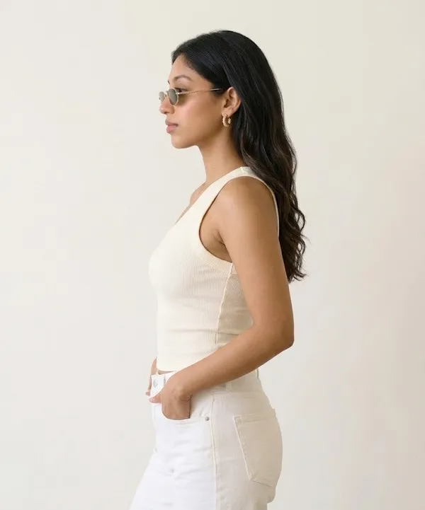 Off_White_Cotton_Ribbed_One_Shoulder_Asymmetric_Tank_Top_For_Women