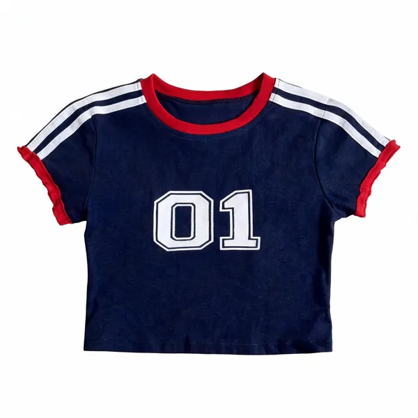 Navy_Cotton_Cropped_Fitted_Ringer_Baby_Tee_For_Women