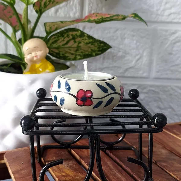 Hand_Painted_Floral_Tealight_Candle_Holder