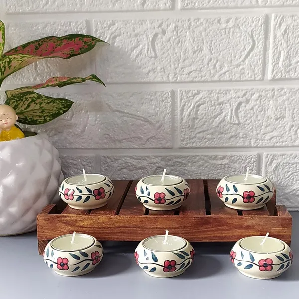 Hand_Painted_Floral_Tealight_Candle_Holder