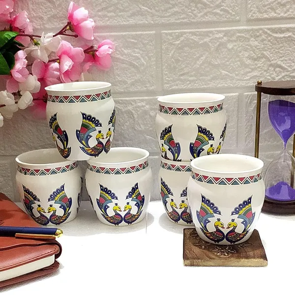Ceramic_Peacock_Printed_Kullhad_Tea_Cups