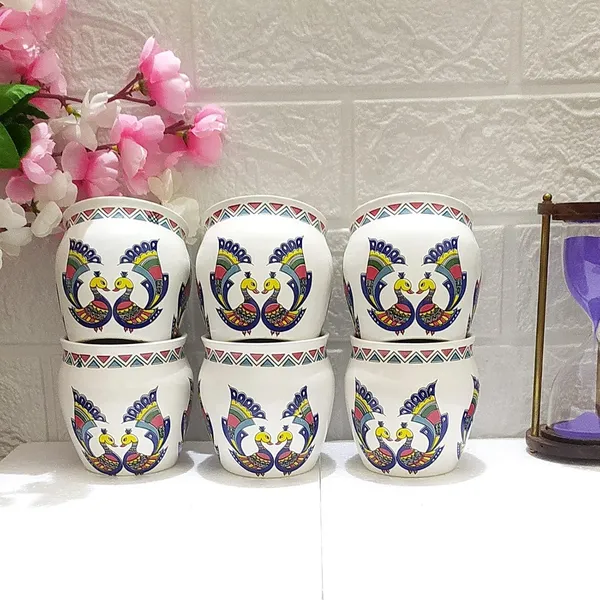 Ceramic_Peacock_Printed_Kullhad_Tea_Cups