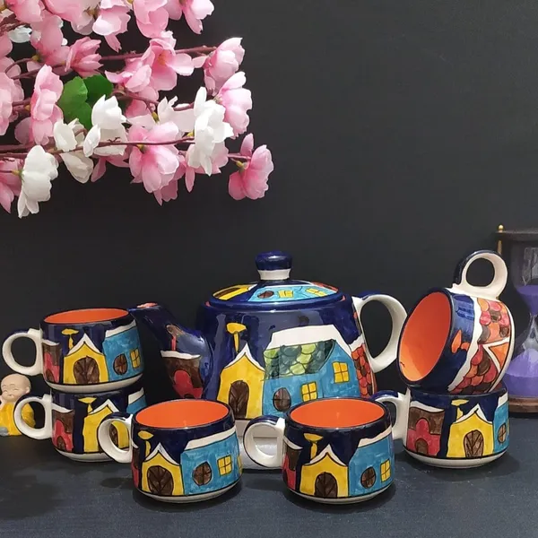 Ceramic_Kettle_And_Cup_Set