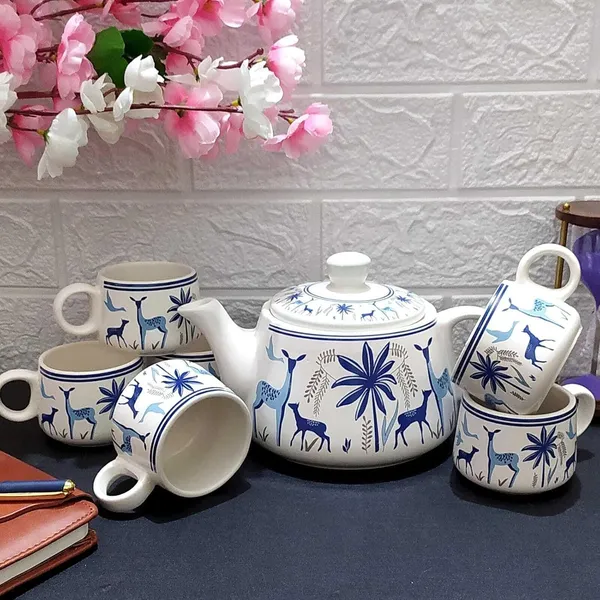 Ceramic_Deer_Design_Tea_Cup_Set_With_Kettle