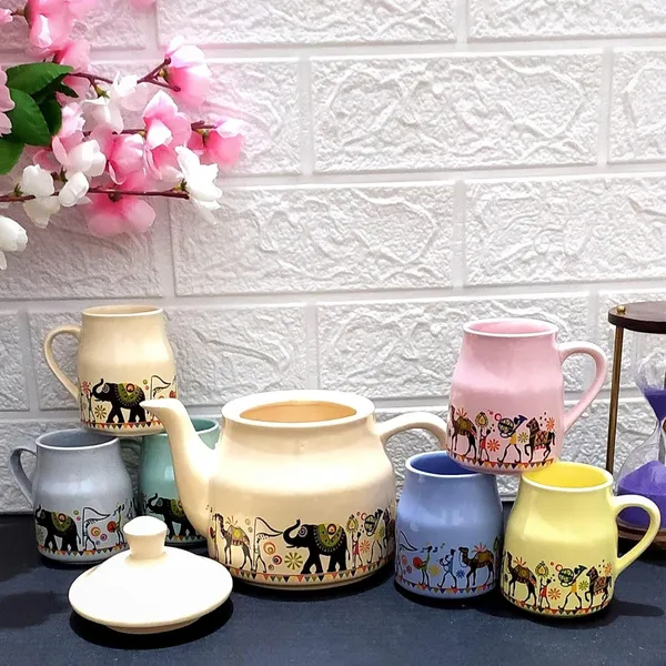 Ceramic_Camel_Design_Tea_Cup_Set_With_Kettle