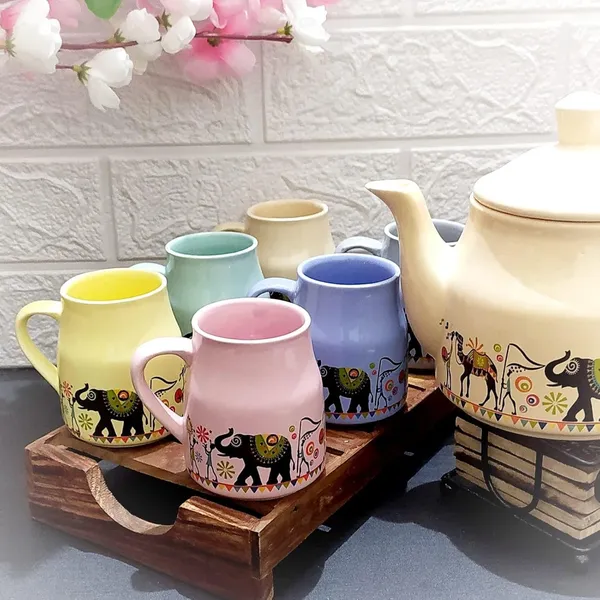 Ceramic_Camel_Design_Tea_Cup_Set_With_Kettle