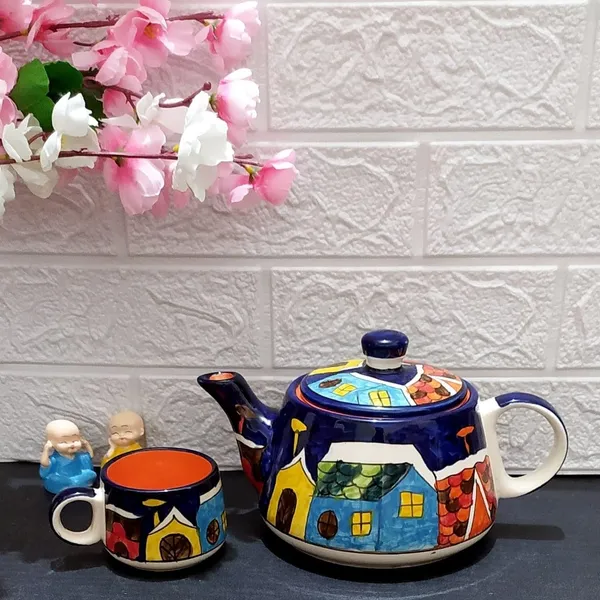 Ceramic_Kettle_And_Cup_Set