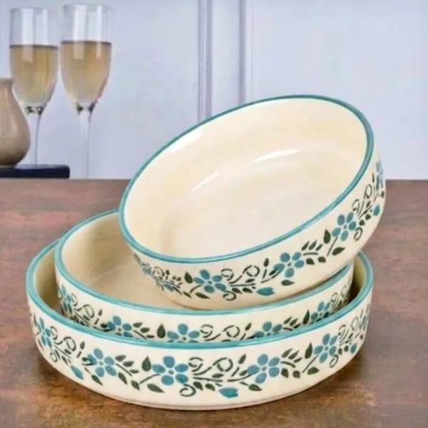 AAV_WORLD_Ceramic_Salad_Bowl_SALAD_TRAY_Disposable_(Pack_of_3,_Light_Blue)