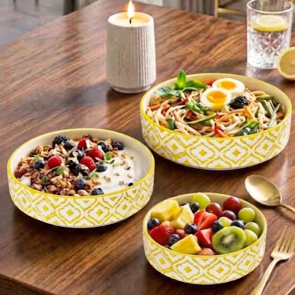 AAV_WORLD_Ceramic_Salad_Bowl_SALAD_TRAY_Disposable_(Pack_of_3,_Yellow)