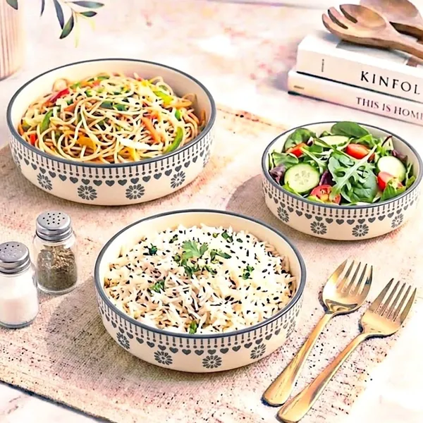 AAV_WORLD_Ceramic_Salad_Bowl_SALAD_TRAY_Disposable_(Pack_of_3,_Grey)
