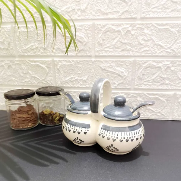 AAV_WORLD_Ceramic_Pickle_Jar__-_250_ml_(Off_White)