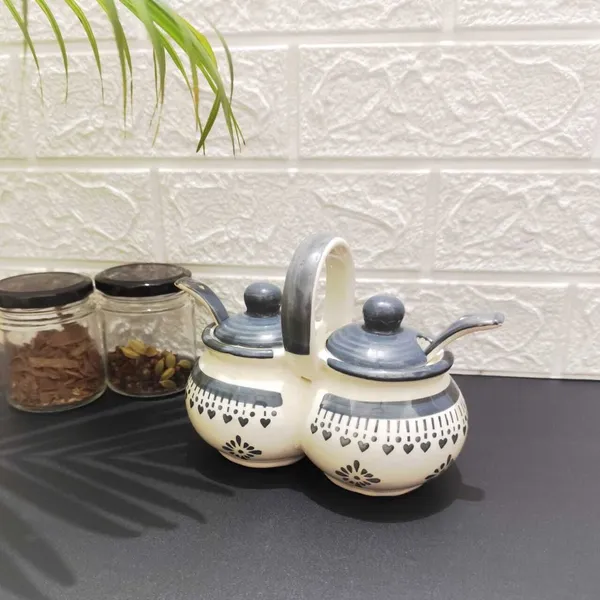 AAV_WORLD_Ceramic_Pickle_Jar__-_250_ml_(Grey)