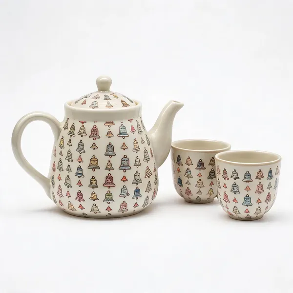 Ceramic_Tea_Kettle_Bell_Print_Cup_Set_Multicolour