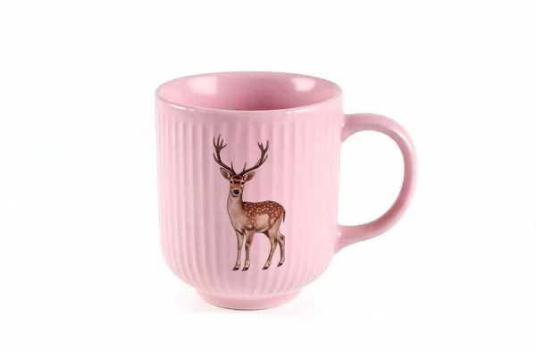 Ceramic_Deer_Print_Pink_Coffee_Mug