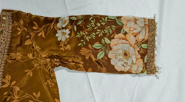 Brown_Velvet_Floral_Kurta_Set_for_Women