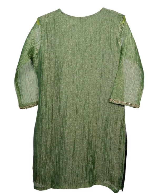Green_Textured_Straight_Kurta_Set_For_Women