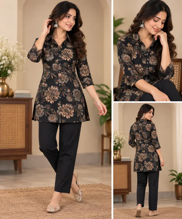 Black_Rayon_Straight_Floral_Print_Co-ord_set_For_Women