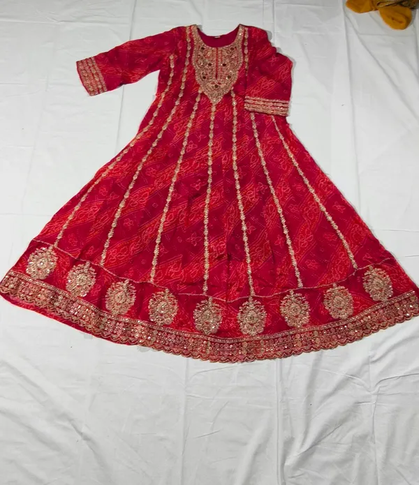 Pink_Bandhani_Anarkali_Suit_Set_for_Women