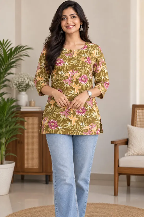 Cotton_Short_Kurta_for_Women_|_Stylish_Printed_Kurta_Top_|_Daily,_Casual_&_Formal_Wear