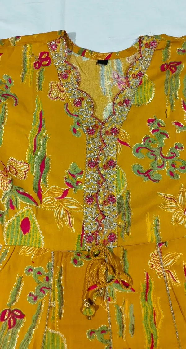 Mustard_Printed_Embroidered_Kurta_Set_With_Dupatta_For_Women