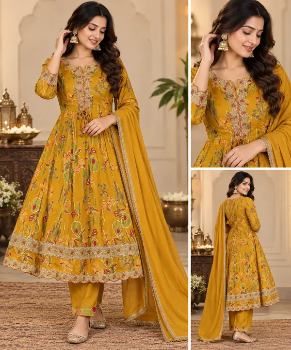 Mustard_Cotton_Straight_Printed_Suit_Set_With_Dupatta_For_Women