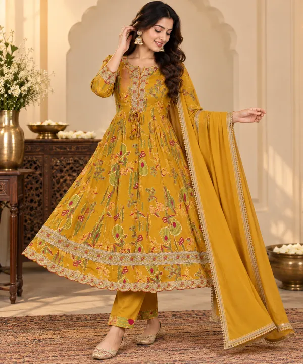 Mustard_Cotton_Straight_Printed_Suit_Set_With_Dupatta_For_Women