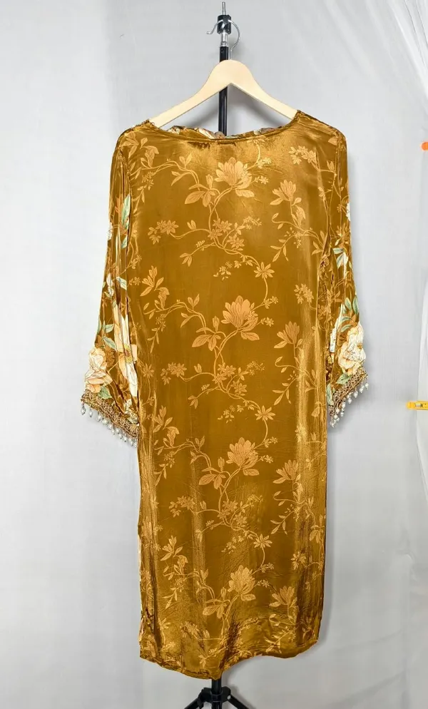 Brown_Velvet_Floral_Kurta_Set_for_Women