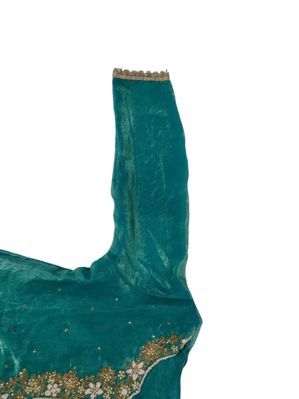 Teal_Embroidered_Ethnic_Suit_Set_For_Women