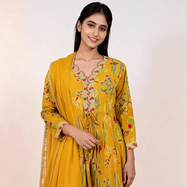 Mustard_Cotton_Straight_Printed_Suit_Set_With_Dupatta_For_Women