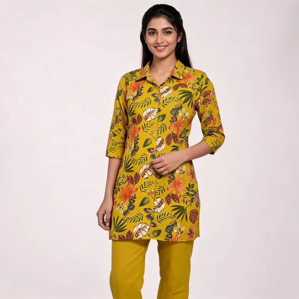Yellow_Rayon_Floral_Print_Straight_Kurta_Suit_Set_For_Girls