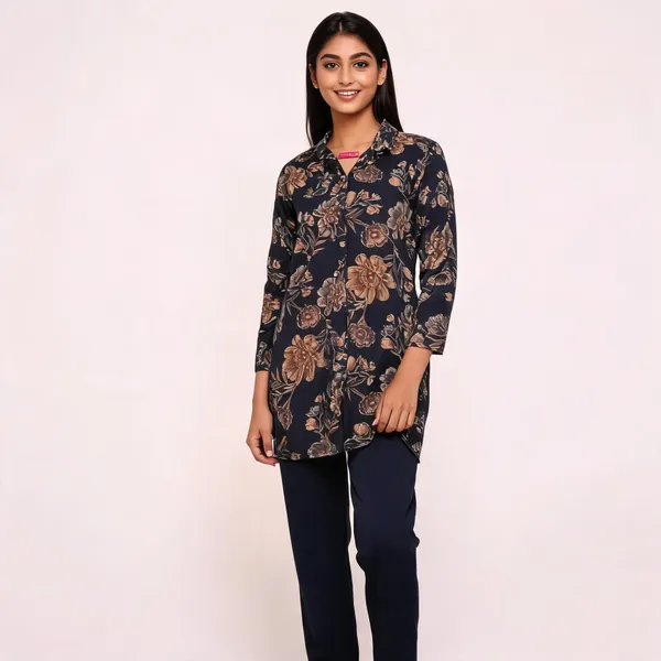 Navy_Blue_Rayon_Straight_Floral_Print_Suit_Set_For_Women