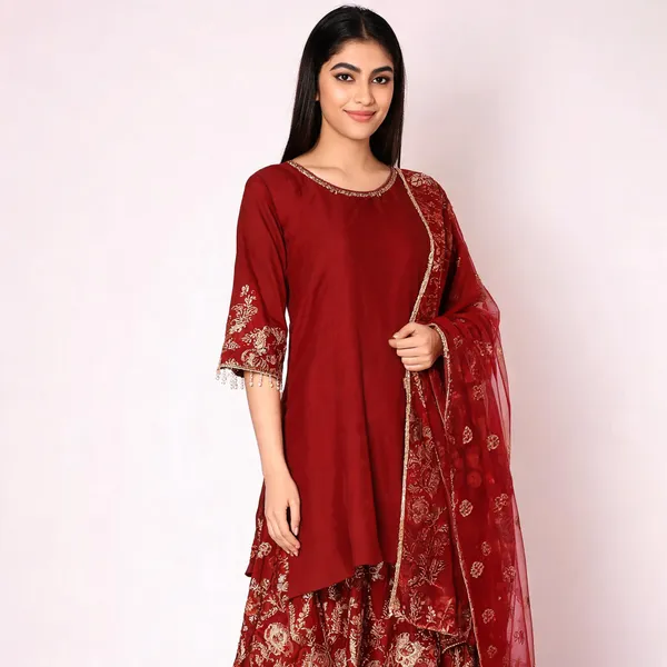 Red_Chinon_Straight_Embroidered_Kurta_Suit_Set_For_Women