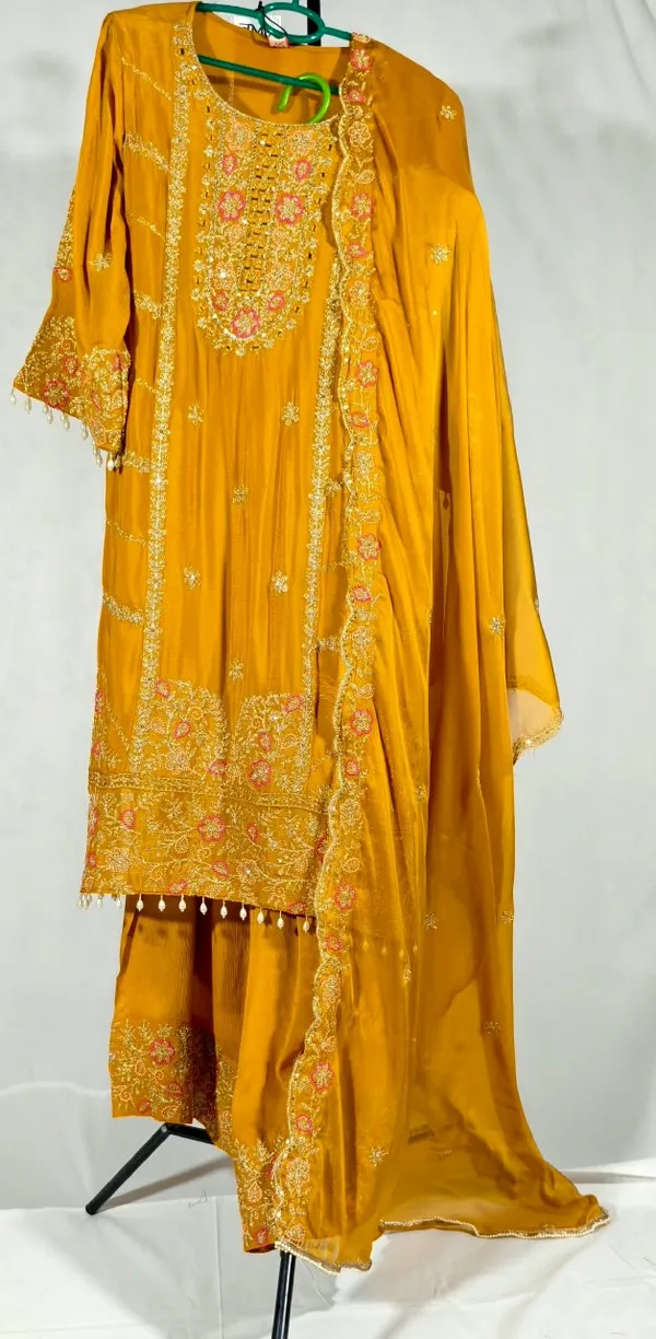 Mustard_Embroidered_Kurta_Dupatta_Set_for_Women