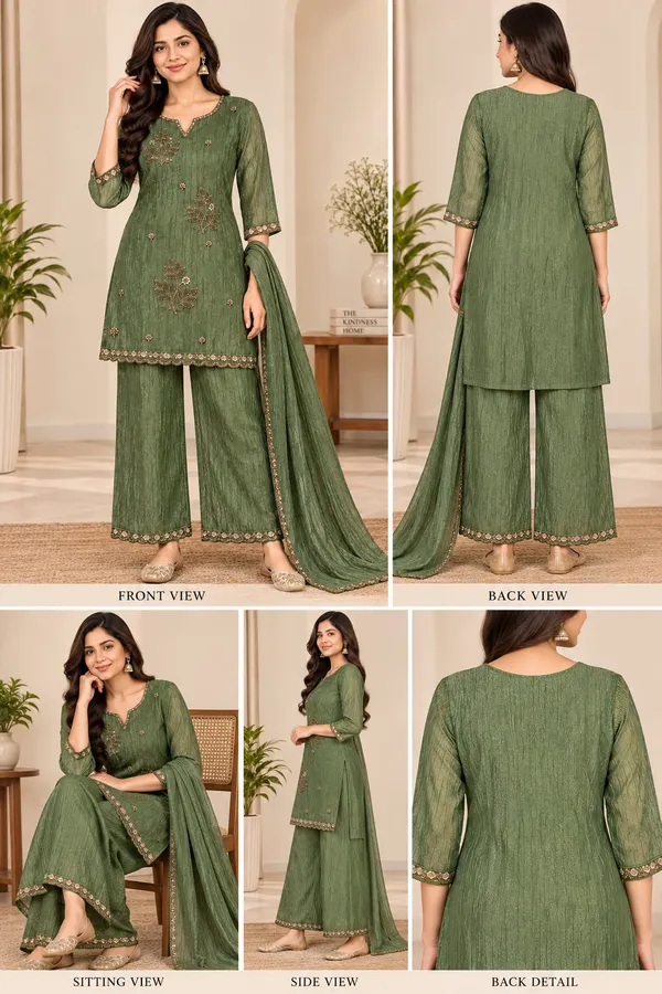 Green_Salsa_Textured_Straight_Kurta_Suit_Set_For_Women