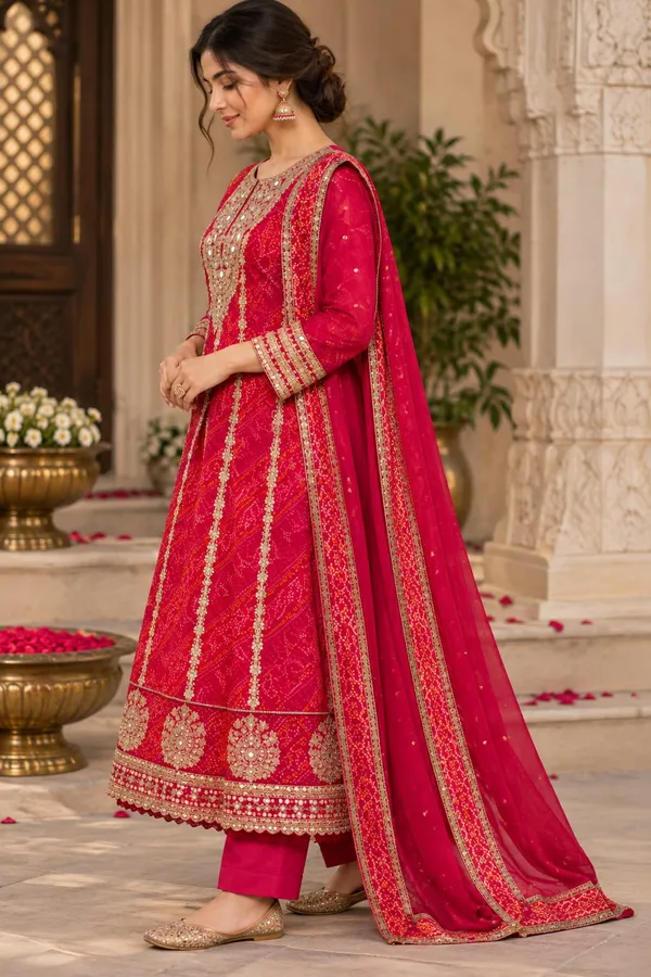 Pink_Chinon_Flared_Embroidery_Anarkali__Suit_Set_For_Women