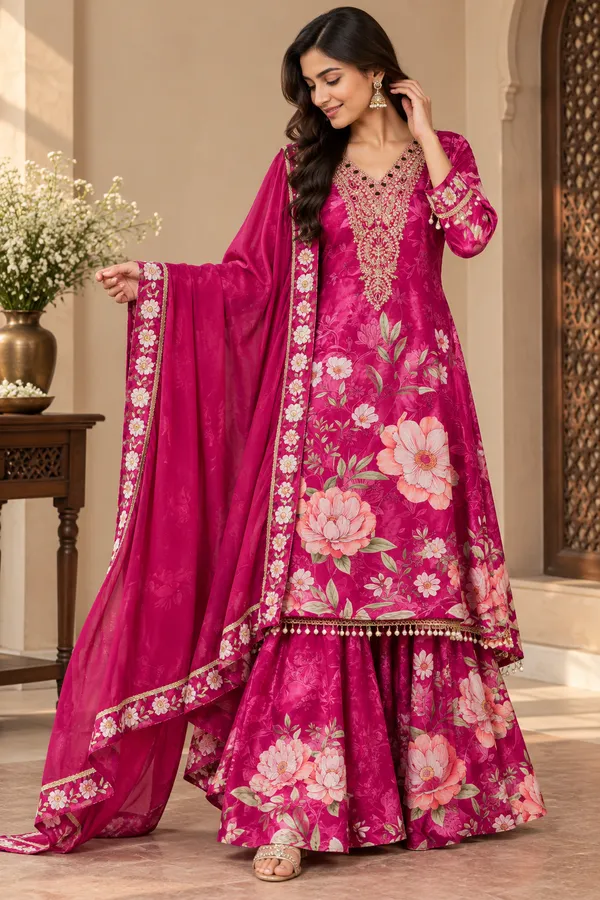 Pink_Floral_Print_Straight_Embellished_Kurta_Suit_Set_For_Women