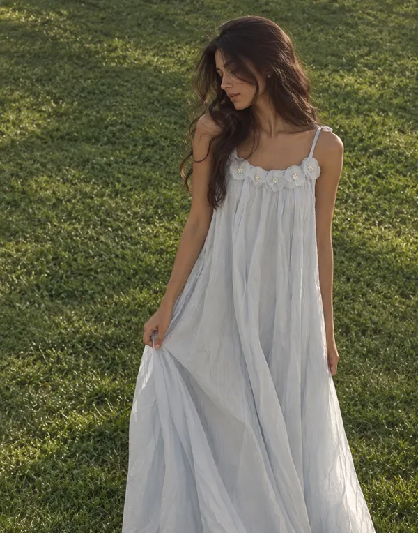 Blue_Cotton_Silk_Floral_Applique_Maxi_Dress_For_Women