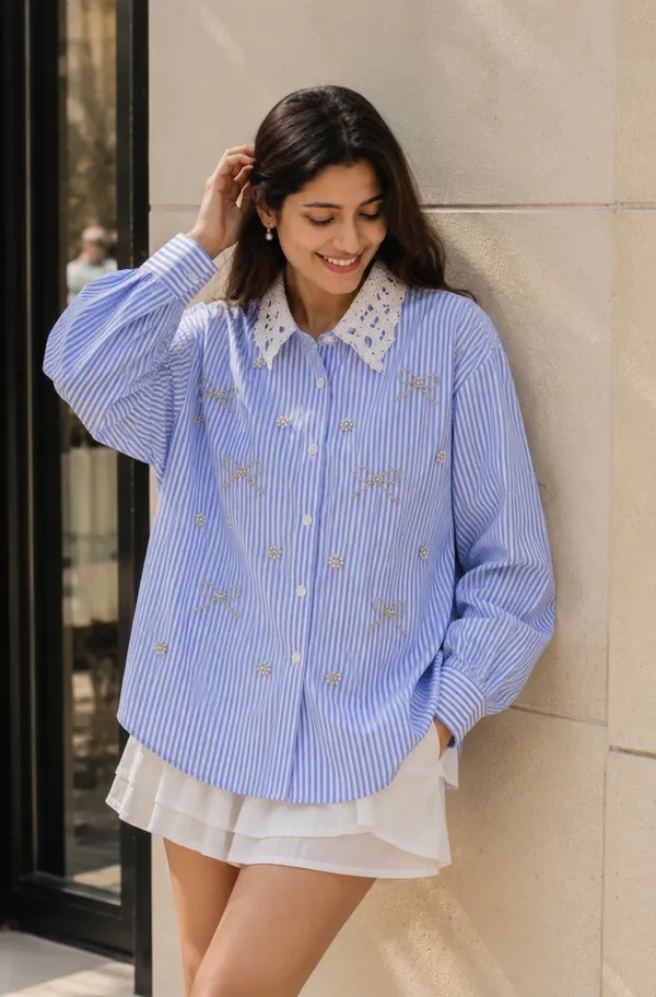 Blue_And_White_Cotton_Striped_Relaxed_Fit_Shirt_For_Women