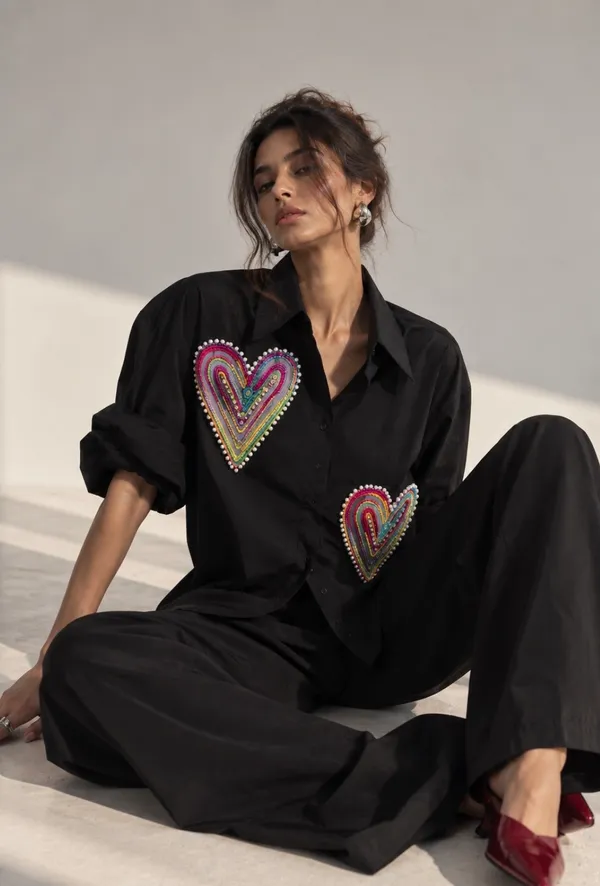 Black_Cotton_Relaxed_Fit_Coord_Set_For_Women
