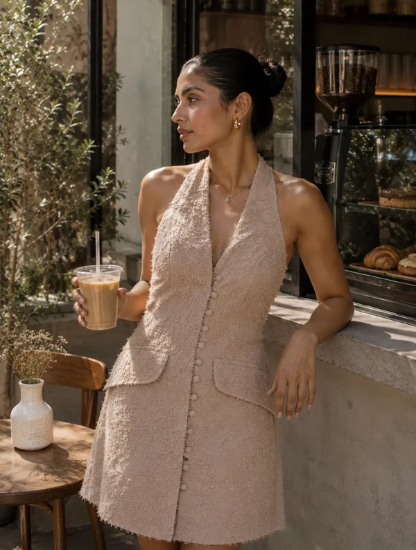Pink_Cotton_Linen_Halter_Textured_Mini_Dress_For_Women