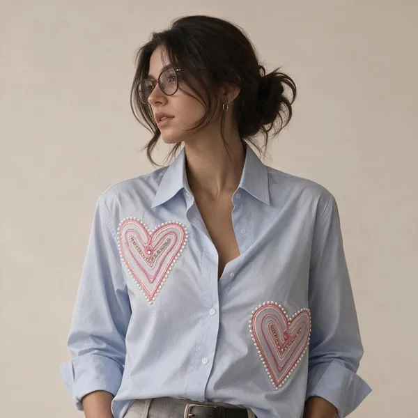 Blue_Cotton_Oversized_Embellished_Shirt_For_Women