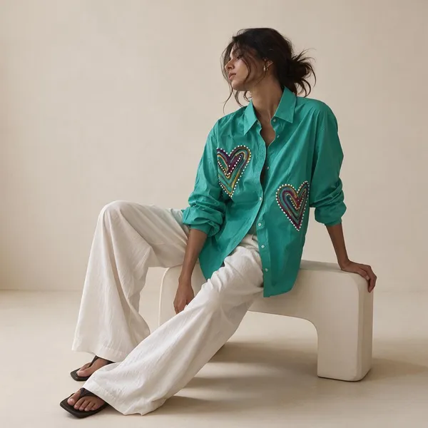 Teal_Cotton_Relaxed_Fit_Embroidered_Shirt_For_Women