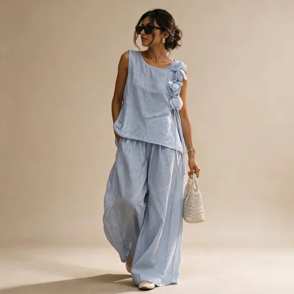 Light_Blue_Cotton_Silk_Relaxed_Fit_Coord_Set_For_Women