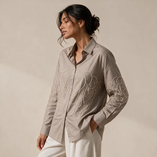 Beige_Cotton_Relaxed_Fit_Embroidered_Shirt_For_Women