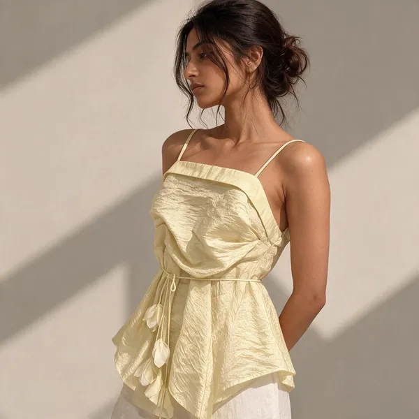 Yellow_Cotton_Silk_Crinkle_Peplum_Top_For_Women